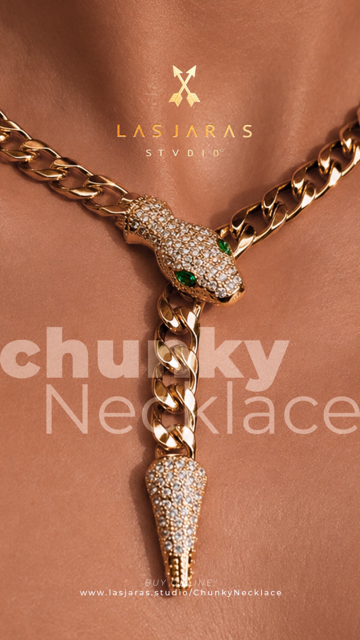 Chunky Necklace 021 Sneake 50 cm