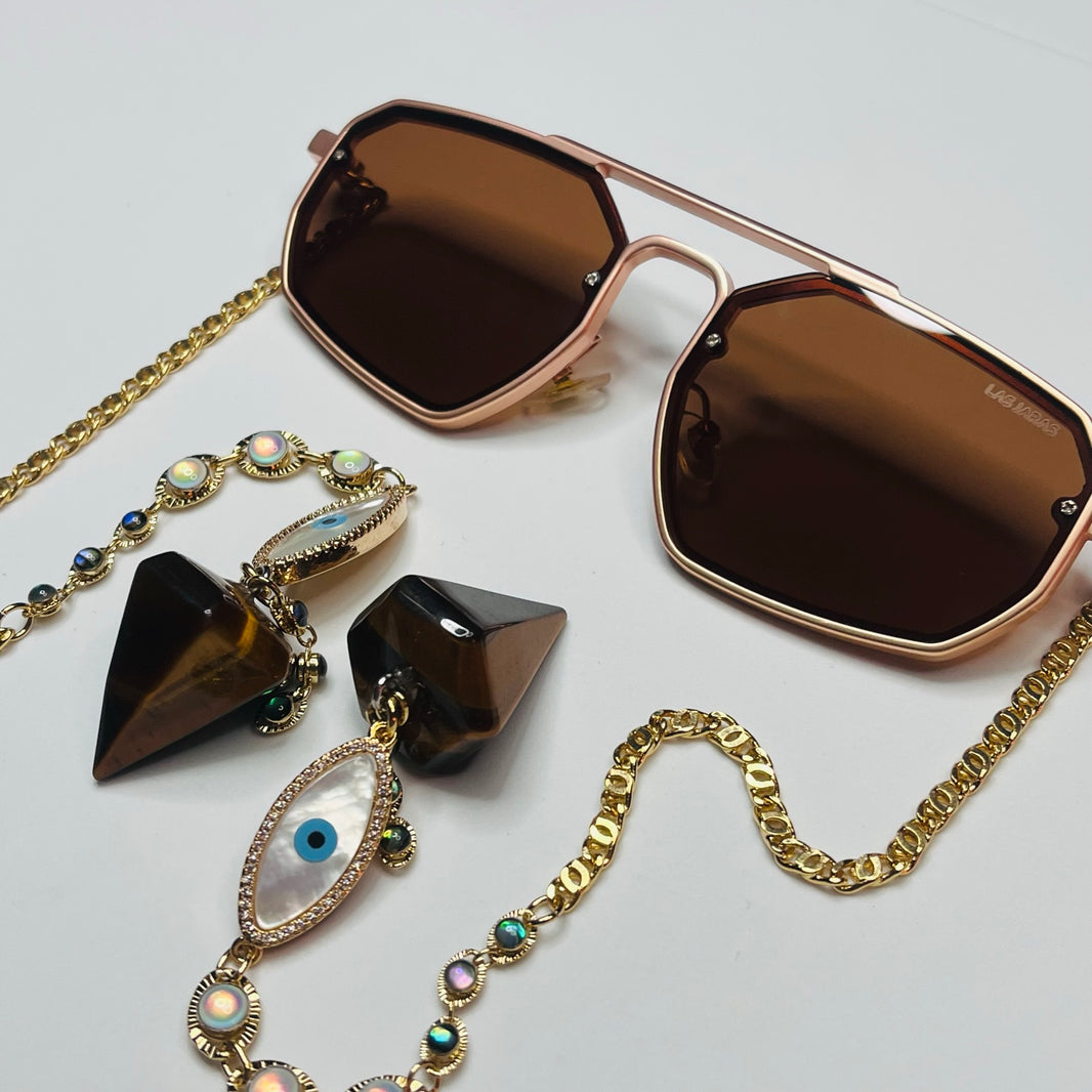 Armless Sunglasses With Chain Las Jaras Studio