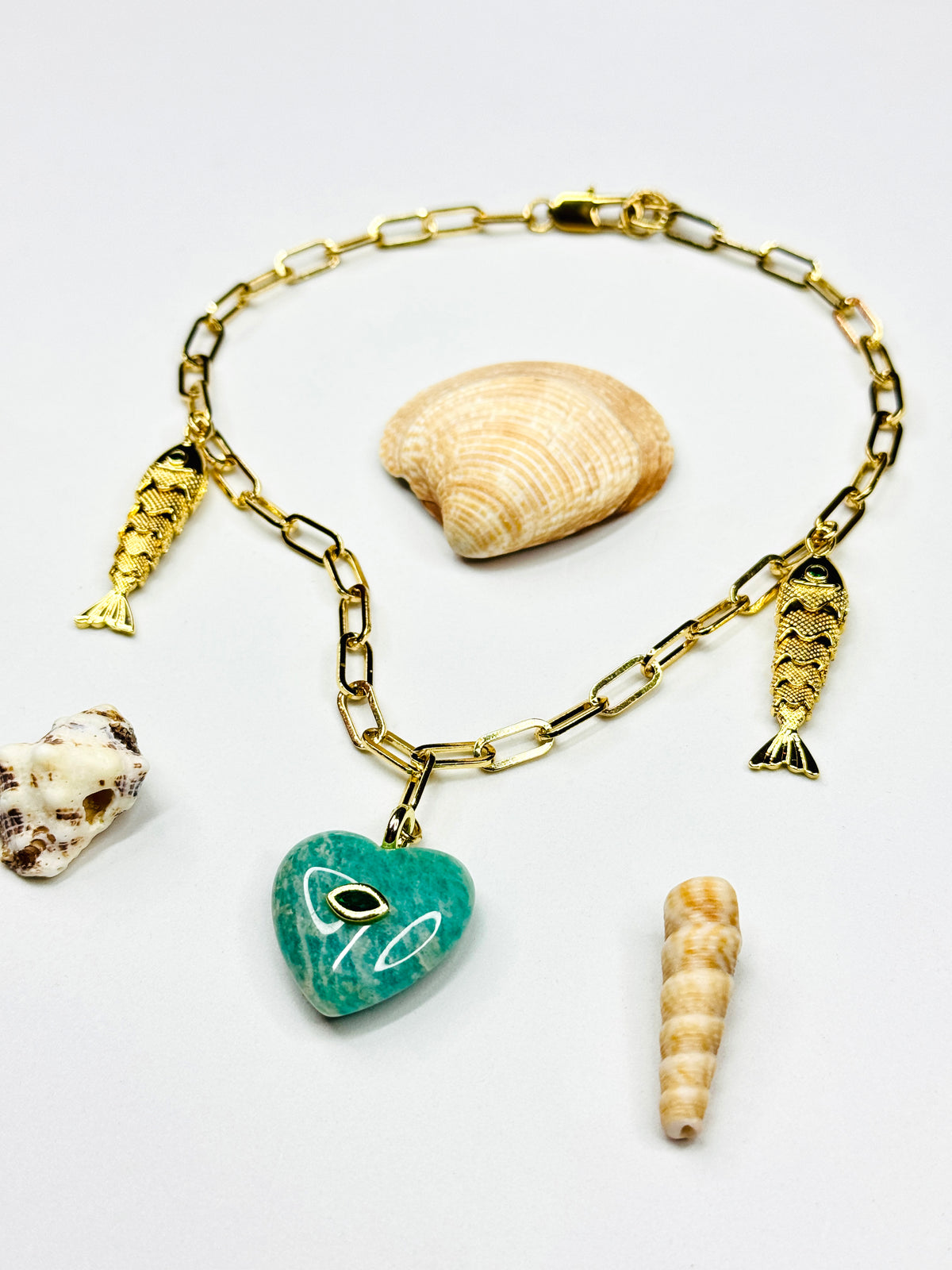 Chunky Necklace 009 Fish Heart